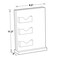 Azar Displays Acrylic Block Sign Holder on Base w/ 3 Gift Card Pockets Clear 104542 - alternate 2